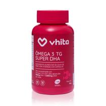 Ômega 3 dha 1000 mg - Super DHA Vhita formato tg alta concentração com selo ifos e embalagem opaca e vitamina E Vhita - 60 cápsulas