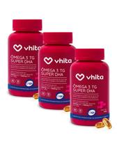 Ômega 3 DHA 1000mg Com Vitamina E Rico Em DHA - Tecnologia TG e Selo IFOS 60 cápsulas Vhita 3 unidades Ômega 3 DHA 1000mg Com Vitamina E Rico Em DHA - Tecnologia TG e Selo IFOS 60 cápsulas Vhita 3 unidades