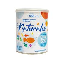 Ômega 3 DHA 500 Naturalis 120 Cáps Super Concentrado 1500mg DHA Ômega 3 DHA 500 Naturalis 120 Cáps Super Concentrado 1500mg DHA