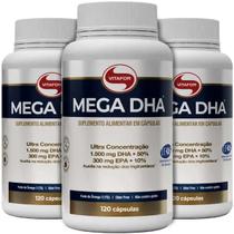 Ômega 3 Dha Kit 3 Mega Dha Vitafor 1500mg com 120 Cápsulas