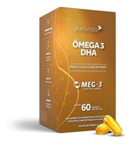 Ômega 3 Dha Natural Concentrado, 1.000mg Puravida 60 Cáps