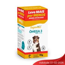 Ômega 3 Dog 1000mg Suplemento para Cães Organnact 90 Cápsulas Ômega 3 Dog 1000mg Suplemento para Cães Organnact 90 Cápsulas