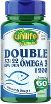 Ômega 3 Double 1.200 EPA 33 e DHA 22 60 Cápsulas - Unilife
