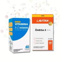 Omega 3 e Lavitan Homem - Vitaminas para homem