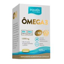 Ômega 3 EPA DHA 1000 Mg Óleo de Peixe Equaliv 120 Cápsulas