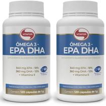 Ômega 3 EPA DHA 120 cápsulas Vitafor - 2 unidades - Vitamina E