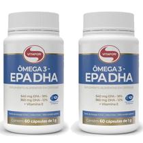 Ômega 3 EPA DHA 60 cápsulas Vitafor - 2 unidades - Vitamina E