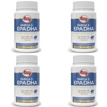 Ômega 3 EPA DHA 60 cápsulas Vitafor - 4 unidades - Vitamina E