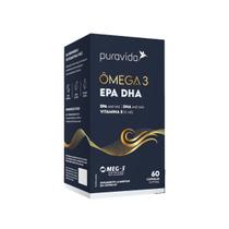 Ômega 3 EPA e DHA com Vitamina E 60 Cápsulas Puravida Ômega 3 EPA e DHA com Vitamina E 60 Cápsulas Puravida