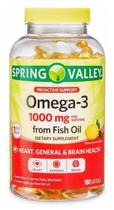Omega 3- Fish oil 1000 mg 180 softgels