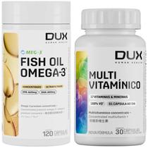 Ômega 3 Fish Oil 120 Cápsulas E Multivitaminico Esportivo 30 cápsulas - DUX ORIGINAL