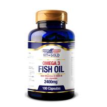 Omega 3 (Fish Oil) 2400mg com Vitamina D3 2000UI 100 caps.