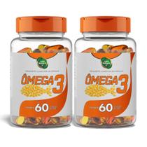 Ômega 3 Fish Oil 500mg 60 Cápsulas Óleo de Peixe Puro Suporte Cardiovascular 2 POTES