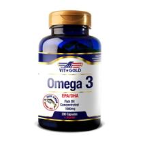 Ômega 3 Fish Oil / Óleo de Peixe 1000 mg Vitgold 200 caps.