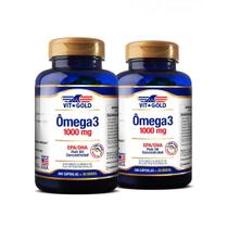 Ômega 3 Fish Oil / Óleo de Peixe 1000 mg Vitgold Kit2x 200