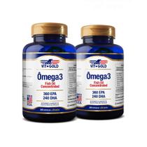 Ômega 3 Fish Oil / Óleo de Peixe 1000 mg Vitgold Kit2x 200