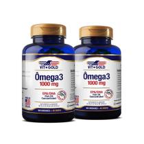 Ômega 3 Fish Oil Óleo de Peixe 1000 Vitgold Kit 2x 100 cap. Ômega 3 Fish Oil Óleo de Peixe 1000 Vitgold Kit 2x 100 cap.