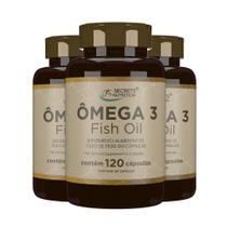 Ômega 3 Fish Oil Supplement in 3x120 cápsules softgels - Secrets Nutrition