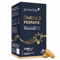 Ômega 3 Fosfatix DHA EPA Fosfatidilserina 60 Cápsulas Pura Vida Ômega 3 Fosfatix DHA EPA Fosfatidilserina 60 Cápsulas Pura Vida