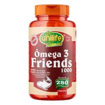 Ômega 3 Friends 1200mg óleo de Peixe 280 cápsulas Unilife Ômega 3 Friends 1200mg óleo de Peixe 280 cápsulas Unilife