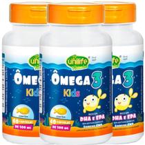 Ômega 3 Kids 60 cápsulas de 500mg Kit com 3