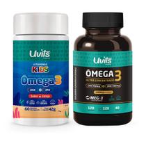 Omega 3 Kids 60 Cápsulas e Omega 3 Ultra Concentrado 120 Cápsulas Uvits Omega 3 Kids 60 Cápsulas e Omega 3 Ultra Concentrado 120 Cápsulas Uvits