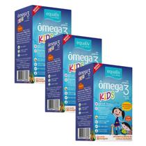 Ômega 3 Kids Kit com 3 Equaliv 30 Cápsulas Mástigaveis