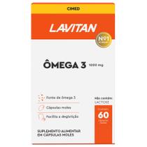 Omega 3 Lavitan 1000mg 60 Capsulas Oleo de Peixe EPA DHA Suplemento Alimentar Original Omega 3 Lavitan 1000mg 60 Capsulas Oleo de Peixe EPA DHA Suplemento Alimentar Original