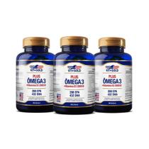 Omega 3 Plus Com Vitamina D3 2000Ui Kit3X Vitgold 100 Caps.