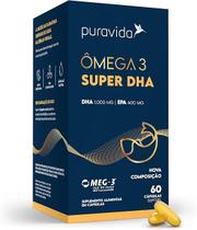 Ômega 3 Super DHA 1000mg Puravida 60 Cápsulas com EPA 400mg