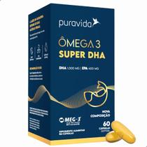 Ômega 3 Super DHA 60 Cápsulas Pura Vida Ômega 3 Super DHA 60 Cápsulas Pura Vida