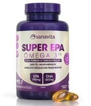 Omega 3 TG Super EPA de 990 mg + DHA de 660 mg Odorless com 90 cápsulas-Sanavita