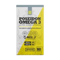 Ômega 3 Ultra Concentrado Poseidon 1400mg 60 Cápsulas 1000mg DHA 400mg EPA Selo MEG3 Original