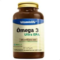 Ômega 3 Ultra EPA 1000 DHA 400 60 Softgels Vitaminlife
