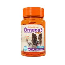 Ômega 3 vet 500mg com 60 cápsulas para cães e gatos