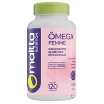 Omega femme - óleo de prímula, óleo de borragem, óleo de linhaça com vitamina e 120 cápsulas - maltta nutrition