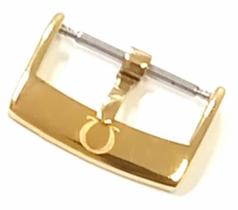 Omega Fivela Fecho Dourado Com Logomarca P/ Pulseira Couro.LC147