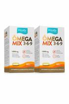 Ômega Mix 369 1000mg Kit 2 Unidades, Cápsulas de Óleo de Peixe, Linhaça e Borragem