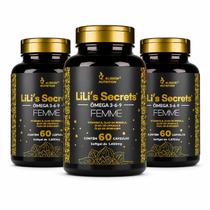 Omega Mulher 3 6 9 Óleo Linhaça Borragem Primula 3x60 cápsulas softgels Alisson Nutrition