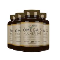 Omega Mulher 3 6 9 Óleo Linhaça Borragem Primula 4x120 capsulas - Secrets Nutrition