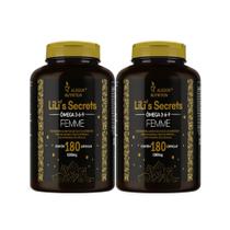 Omega Mulher 3 6 9 Óleo Linhaça Borragem Primula Vitamina E 2x180 cápsulas - Lilis Secrets - Alisson Nutrition