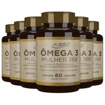 Omega Mulher 3 6 9 Óleo Linhaça Borragem Primula Vitamina E 6x60 capsulas - Secrets Nutrition