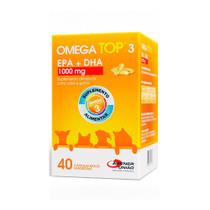 Omega Top 3 C 40 Cáp. Moles Saborosas 1000mg P/ Cães E Gatos - AGENER