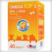 Ômega Top 3 com 40 Capsulas Suplemento Agener União - 500 mg