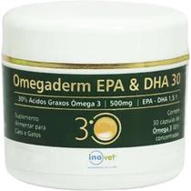Omegaderm 30 Cápsulas 30% Inovet Suplemento - 500 mg