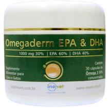 Omegaderm EPA & DHA 30 Suplemento para Cães e Gatos 1000mg C/ 30 cápsulas- Inovet