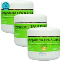 Omegaderm EPA & DHA 60 Suplemento Cães e Gatos 1000mg C/ 30 Cápsulas Kit Com 3 - Inovet