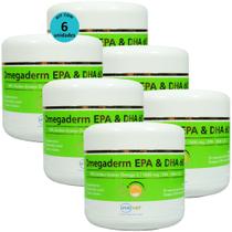 Omegaderm EPA & DHA 60 Suplemento Cães e Gatos 1000mg C/ 30 Cápsulas Kit Com 6
