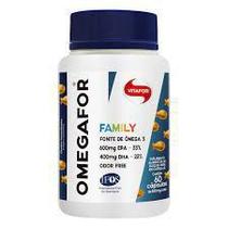 Omegafor Family Ômega 3 (33% EPA e 22% DHA) 500mg Vitafor 60 Cápsulas