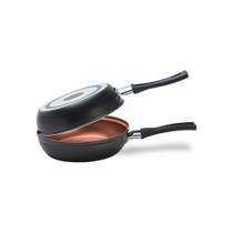 Omeleteira 16 Cm 330 Ml Revestimento Pro-flon Antiaderente Cor Cinza Range Linha Topázio Brinox Cinza Omeleteira 16 Cm 330 Ml Revestimento Pro-flon Antiaderente Cor Cinza Range Linha Topázio Brinox Cinza
